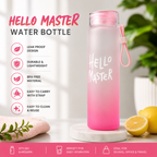 Hello Master Glass Bottle Hello Master Glass Drinking Water Bottle