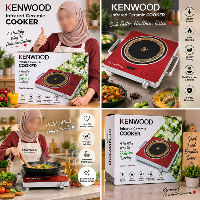 Kenwood KW-604 Infrared Ceramic Cooker — Stylish & Fast Cooking