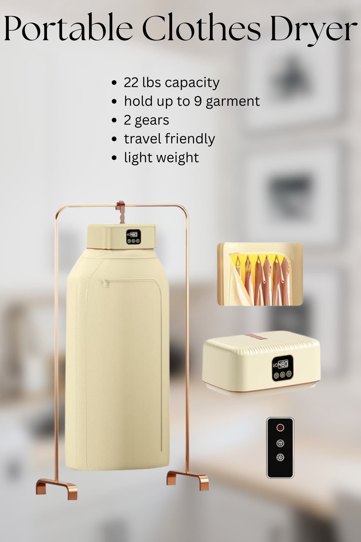Portable Hanging Hot Air Cloth Dryer, Laundry Dryer