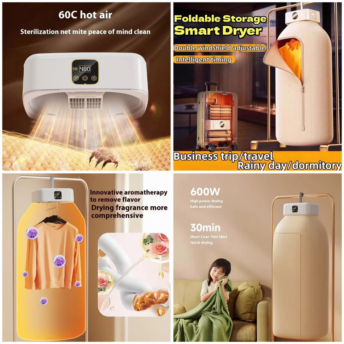 Portable Hanging Hot Air Cloth Dryer, Laundry Dryer