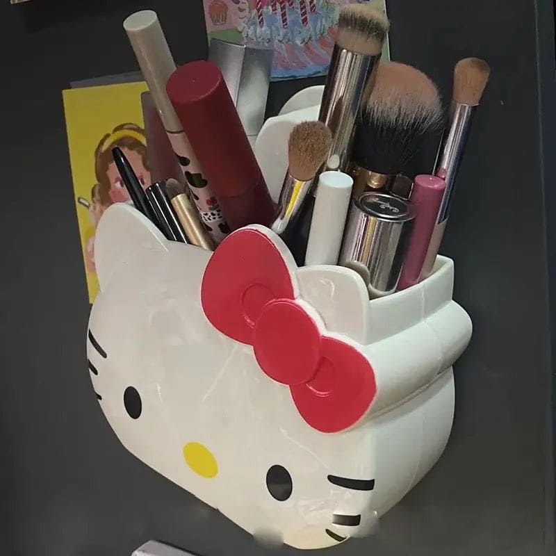 Hello Kitty Multifunctional Toothbrush Holder  Wall Mounted Bathroom Storage Rack