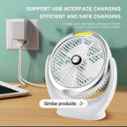 Desktop Fan with Cob light Charging fan