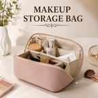 Large capacity leather Travel Cosmetic Bag