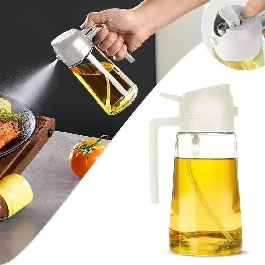 Oil Dispenser Bottle 2 in1 Oil Spray Jug