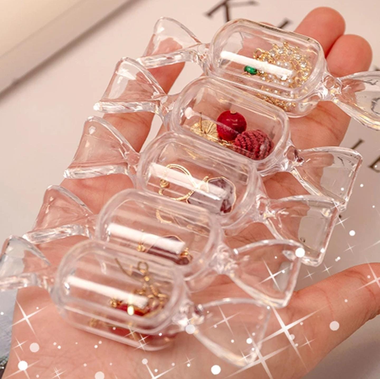 Transparent Mini Toffee Organizer (Pack of 10 Piece)