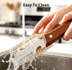 3-in-1 Stainless Steel Vegetable Peeler with Wooden Handle