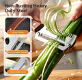 3-in-1 Stainless Steel Vegetable Peeler with Wooden Handle