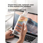 Transparent Scale Water Bottle Creative Large Capacity ( plastic )
