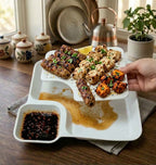 2-in-1 Snack & Feeding Plate with Sauce Compartment