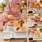 2-in-1 Snack & Feeding Plate with Sauce Compartment