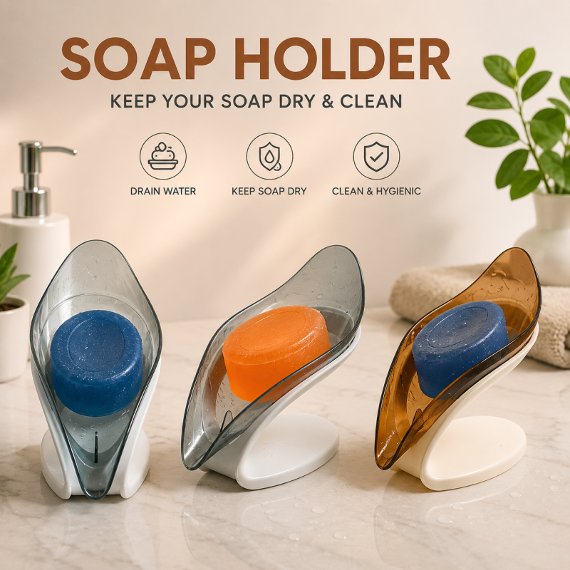 Smart Soap Very stylish smart Soap holder for bathroom soap dish modern style and space saving leaf shape soap holder self draining bathroom fitting