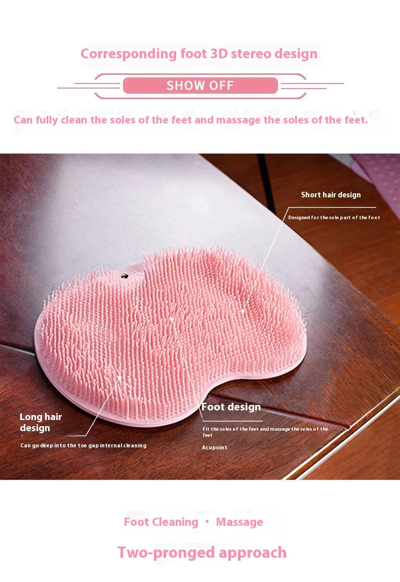 Silicone Back Scrubber Soft Loofah Bath Body/Foot & Hand Exfoliating Massage For Shower Body Cleaning Bathroom Shower Scrubber