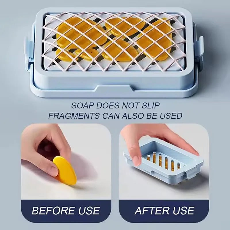 Non-Slip Base Soap Holder Quick Draining Double Layer