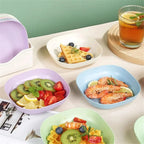 plate SET with stand  10Pcs Multi-function Spit Bone Dish Household Food Grade Plastic Spit Bone Dish Round Square Set Dining Table Side Plate