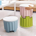 1 Piece Storage Stool Plastic Large Capacity Stackable Storage Box Footstool