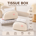 Luxury Tissue Box Desktop Organizer Shell Tissue Box