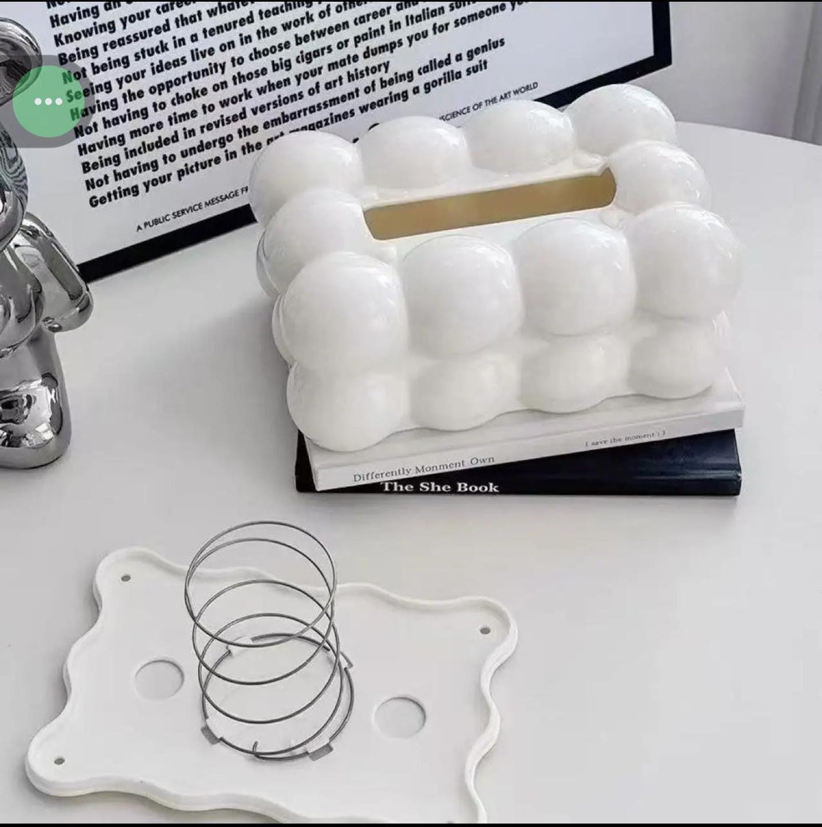 Bubble Bow Tissue Box