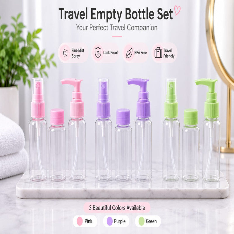 Travel Bottle Kit (Pack of 3 Pieces)