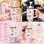 Stanley Tumbler 40oz | Stainless Steel Insulated Mug | Hot & Cold Water Bottle | Leakproof Travel Cup | Trendy Reusable Flask