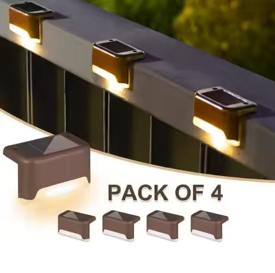 Waterproof solar deck fence lights (pack of 4)